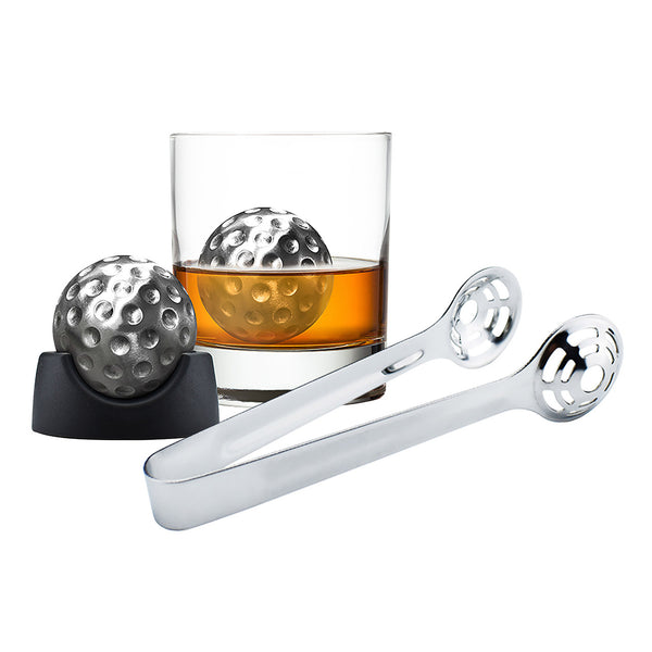 Avanti Ice Golf Ball Set With Tongs - Trays And Velvet Pouch In Magnetic Gift Box