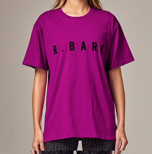 Running Bare Hollywood 90's Relax Tee - Boysenberry