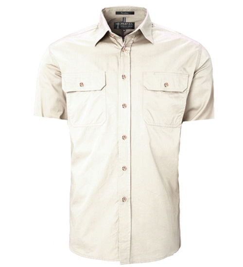 Ritemate Mens Open Front Short Sleeve Shirt - 3 Colours