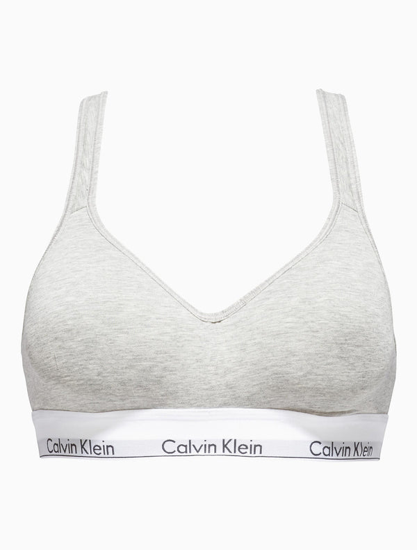 Calvin Klein Womens Grey Modern Cotton Lined Bralette