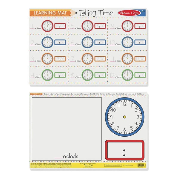 MELISSA AND DOUG TELLING TIME WRITE-A-MAT