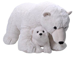 WILD REPUBLIC MUM AND BABY JUMBO POLAR BEAR