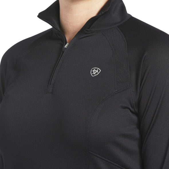 ARIAT Women's Sunstopper 2.0 1/4 ZIP - Black