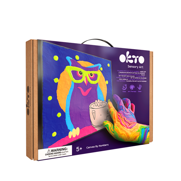 OKTO OWL COLORING WITH CLAY SET