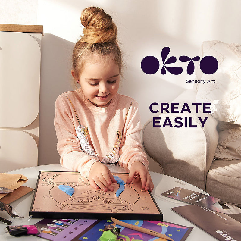 OKTO OWL COLORING WITH CLAY SET