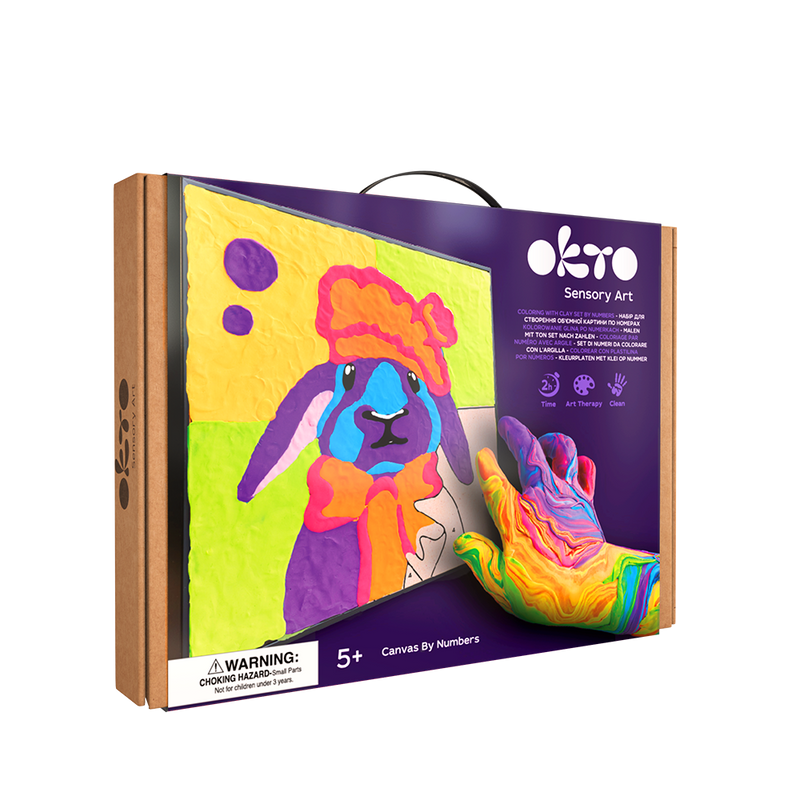 OKTO BUNNY COLORING WITH CLAY SET