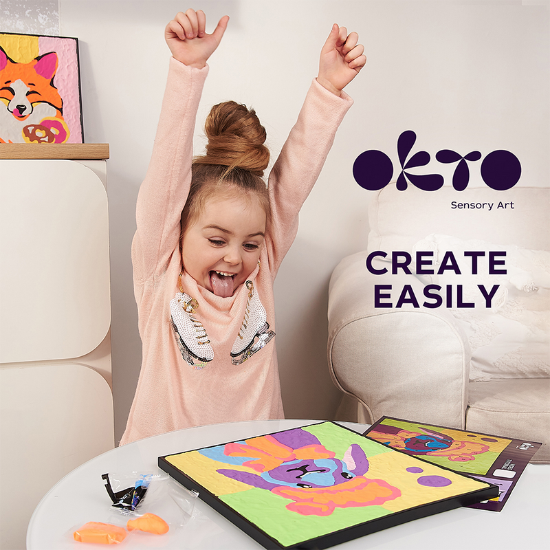 OKTO BUNNY COLORING WITH CLAY SET