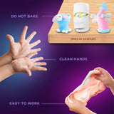 OKTO SENSORY ART 24 COLORS AIR CLAY CREATIVITY SET- WHITE AND PASTEL