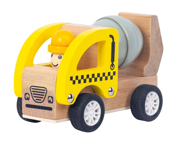 TOYSLINK WOODEN PULLBACK CONCRETE MIXER