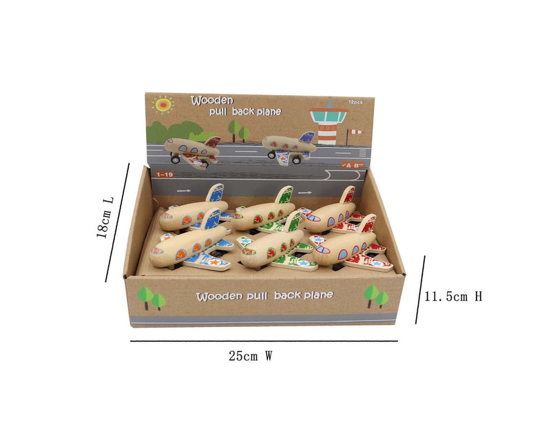 TOYSLINK WOODEN PULL BACK PLANE