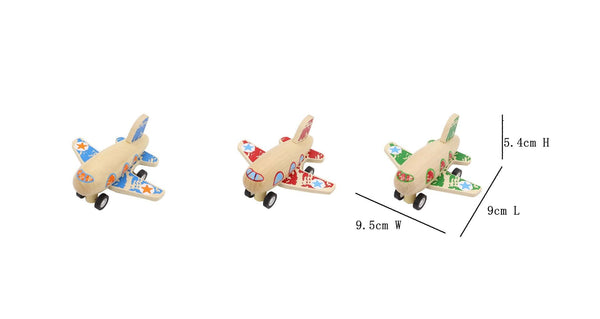 TOYSLINK WOODEN PULL BACK PLANE