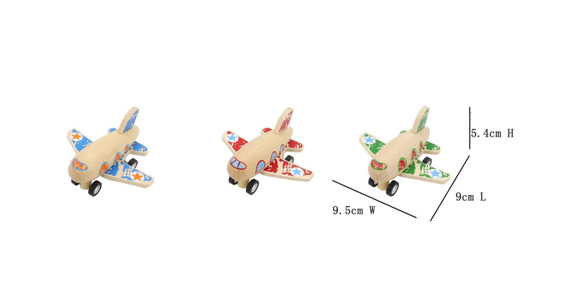TOYSLINK WOODEN PULL BACK PLANE