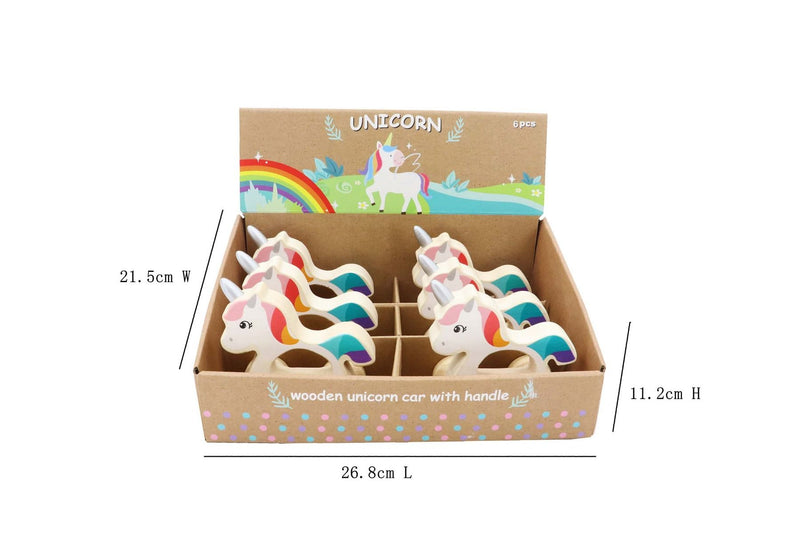 TOYSLINK WOODEN WHEELIE UNICORN