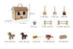 TOYSLINK WOODEN HORSE STABLE PLAYSET