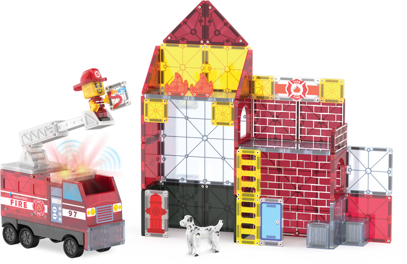 MAGNA-TILES FIRE STATION 50 PIECE