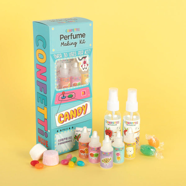 CONFETTI BLUE CANDY SCENTED PERFUME MAKING KIT