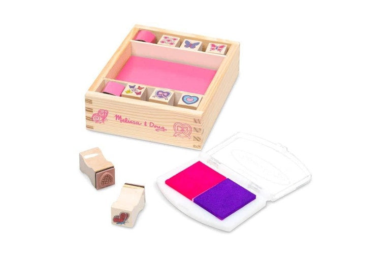 MELISSA AND DOUG BUTTERFLY AND HEARTS STAMP SET