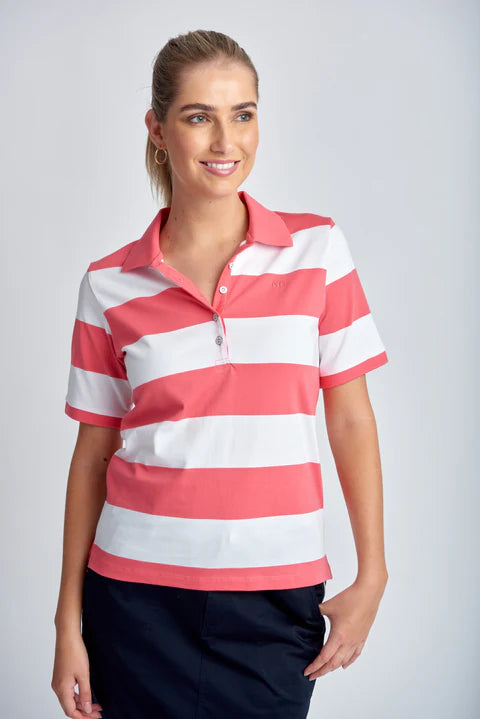 Goondiwindi Cotton Striped Classic Fit Polo Shirt - 2 Colours