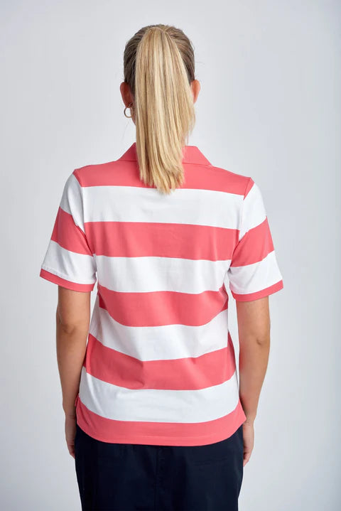 Goondiwindi Cotton Striped Classic Fit Polo Shirt - 2 Colours