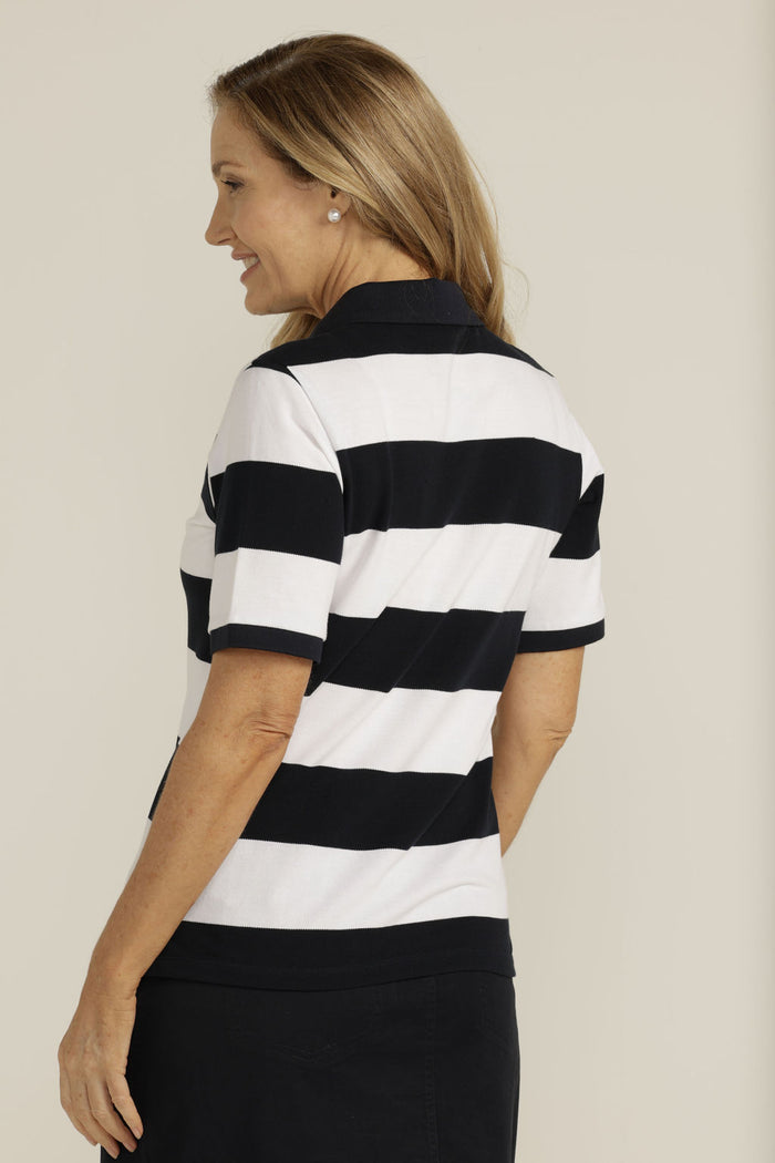 Goondiwindi Cotton Striped Classic Fit Polo Shirt - 2 Colours