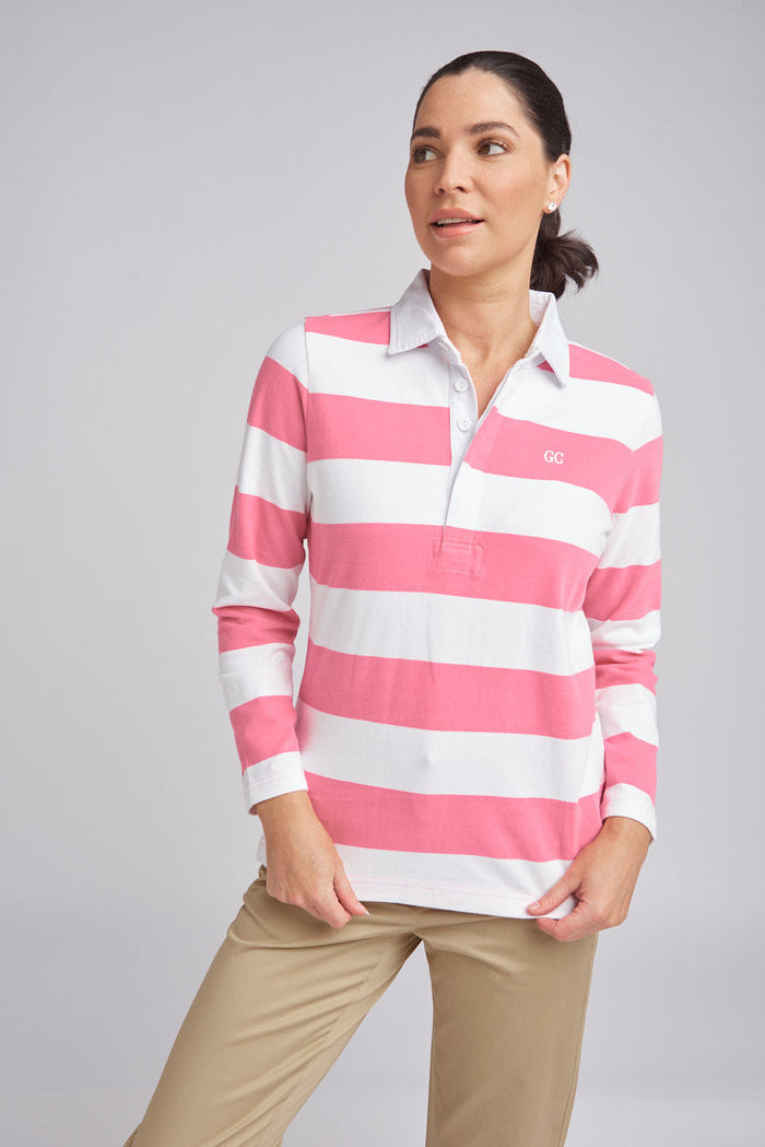 Goondiwindi Cotton Stripe Collared Rugby - 3 Colours