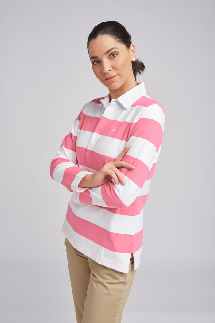 Goondiwindi Cotton Stripe Collared Rugby - 3 Colours