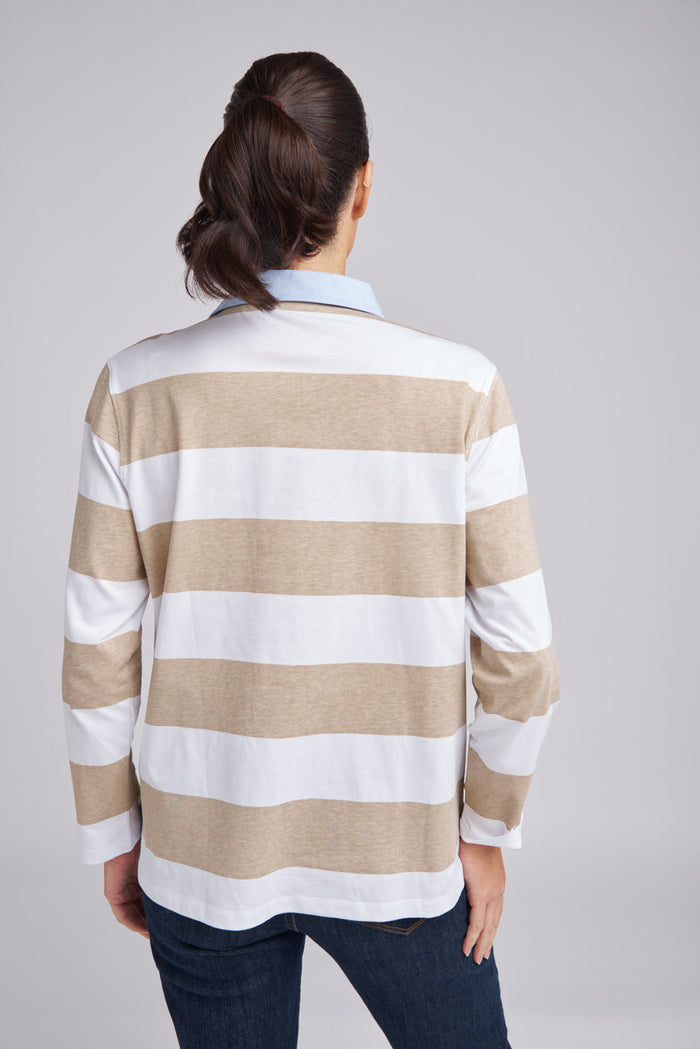 Goondiwindi Cotton Relaxed Fit Stripe Rugby - 3 Colours
