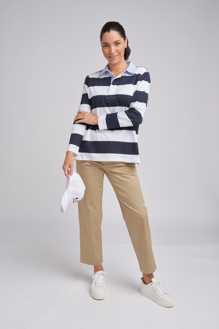 Goondiwindi Cotton Relaxed Fit Stripe Rugby - 3 Colours