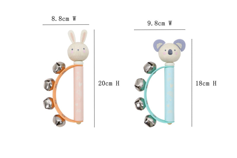 TOYSLINK WOODEN KOALA & BUNNY HAND BELL