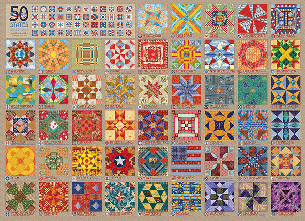 COBBLE HILL- 50 STATES QUILT BLOCKS 1000PC