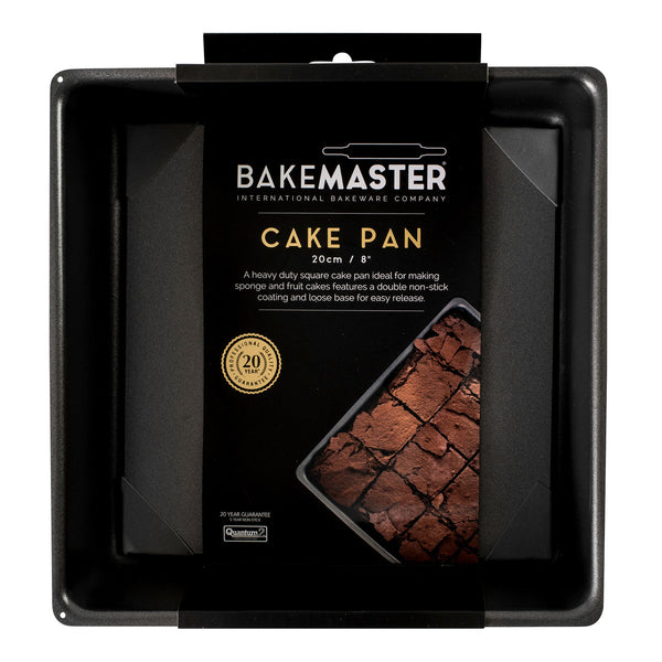 BakeMaster Loose Base Square Deep Cake Pan 20x7