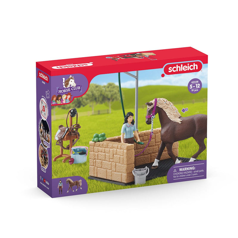 SCHLEICH HORSE CLUB WASHING AREA WITH EMILY AND LUNA