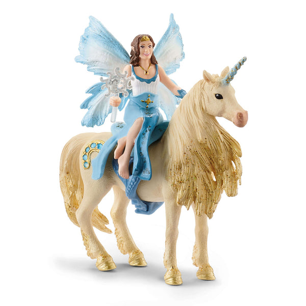 SCHLEICH BAYALA EYELA RIDING ON GOLDEN UNICORN