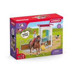 SCHLEICH HORSE CLUB HORSEBOX HANNAH & CAYENNE
