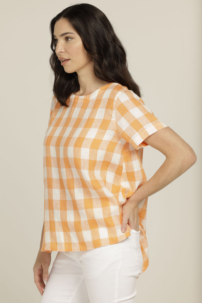 Goondiwindi Cotton Linen Gingham Swing Top - 2 Colours