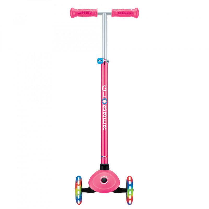 GLOBBER PRIMO PLUS LIGHTS SCOOTER- FUCHSIA/ BLUE