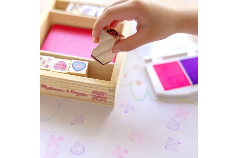 MELISSA AND DOUG BUTTERFLY AND HEARTS STAMP SET