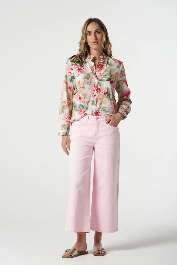 Goondiwindi Cotton 5 Pocket Crop Wide Leg Jean - 2 Colours