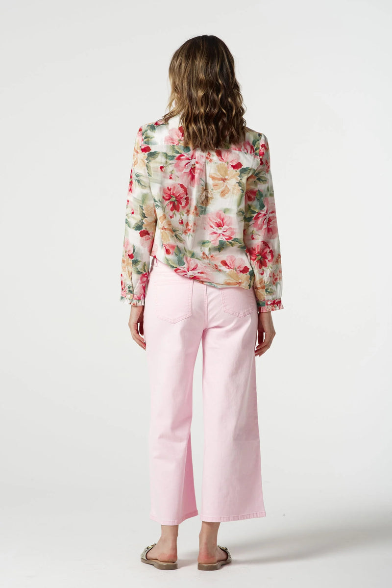 Goondiwindi Cotton 5 Pocket Crop Wide Leg Jean - 2 Colours