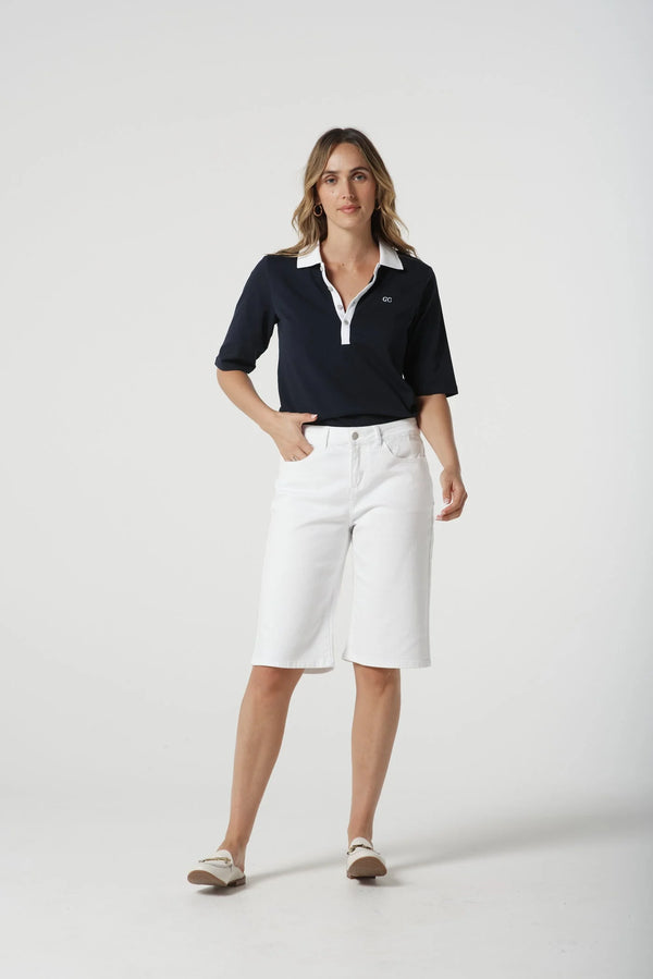 Goondiwindi Cotton 5 Pocket Denim Shorts - White