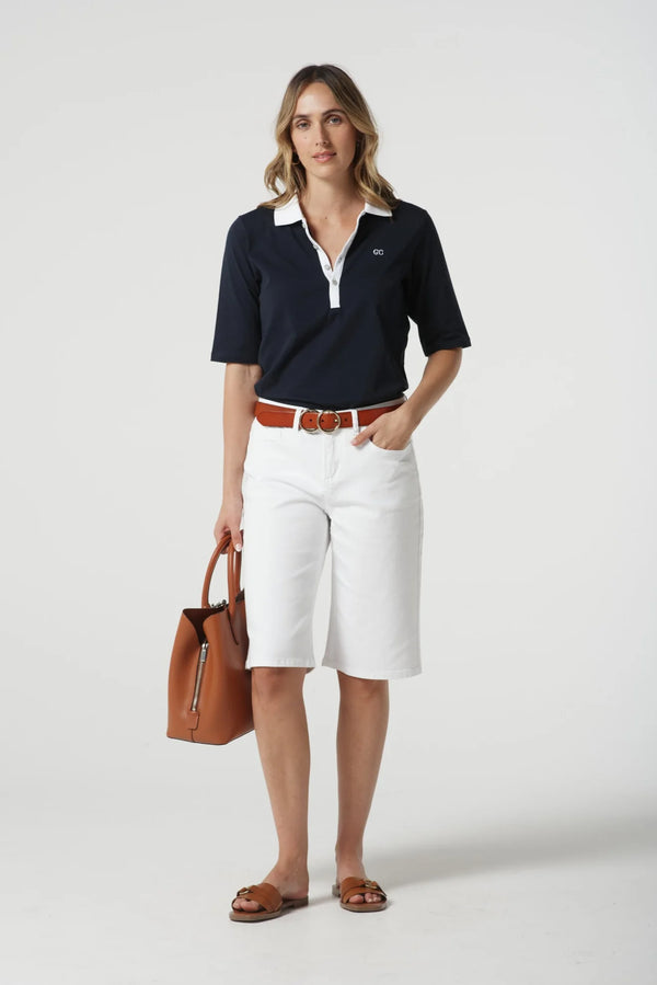 Goondiwindi Cotton 5 Pocket Denim Shorts - White