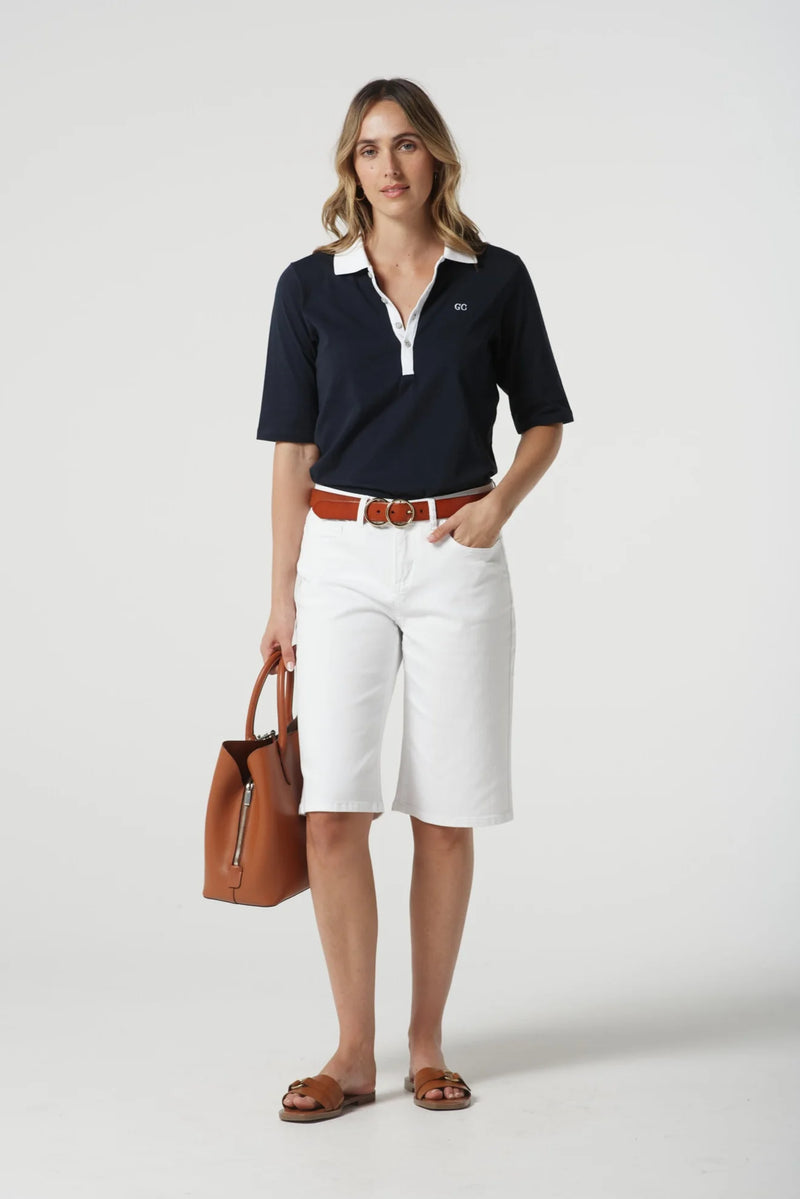 Goondiwindi Cotton 5 Pocket Denim Shorts - White