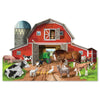 MELISSA AND DOUG BUSY BARN SHAPED FLOOR PUZZLE 32 PCS