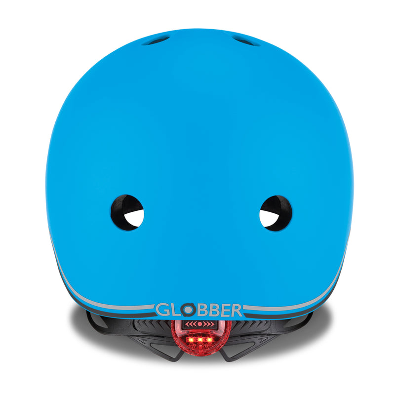 GOBBLER TODDLER HELMET WITH LED LIGHTS- SKY BLUE