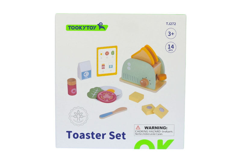 TOOKY TOY WOOD TOASTER SET