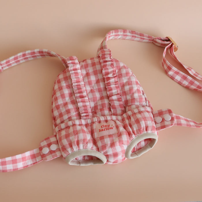 TINY HARLOW BABY DOLL WEARER- PINK GINGHAM
