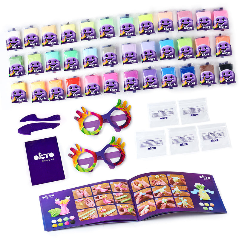 OKTO SENSORY ART 36 COLORS AIR CLAY CREATIVITY SET