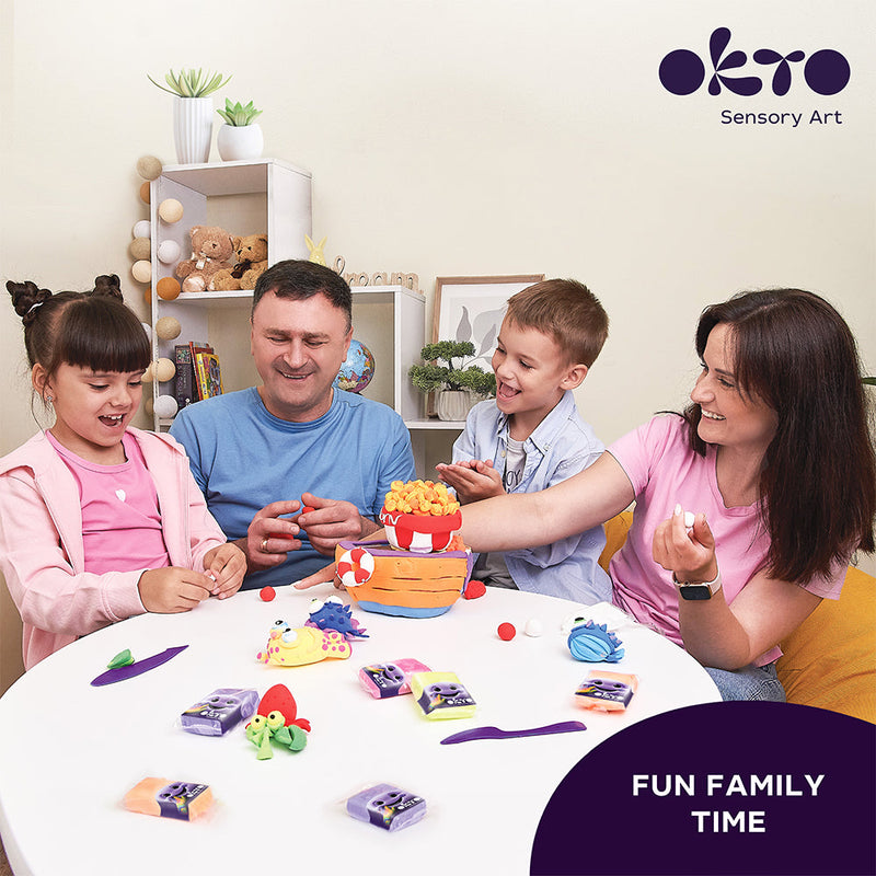 OKTO SENSORY ART 36 COLORS AIR CLAY CREATIVITY SET