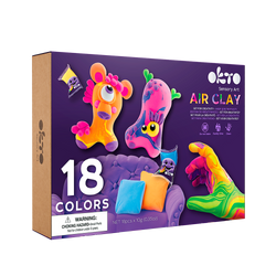 OKTO SENSORY ART 18 COLORS AIR CLAY CREATIVITY SET