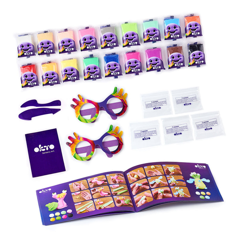 OKTO SENSORY ART 18 COLORS AIR CLAY CREATIVITY SET